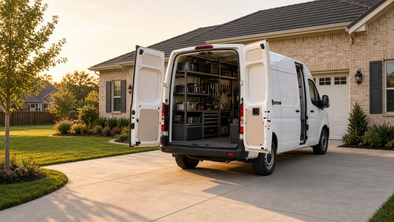 Ridgeline Plumbing, Air & Electric service truck